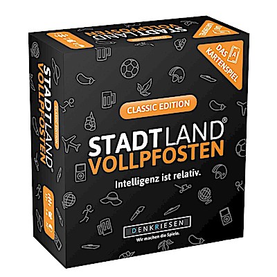 DENKRIESEN - STADT LAND VOLLPFOSTEN® - Das Kartenspiel - CLASSIC EDITION "Intelligenz ist relativ"