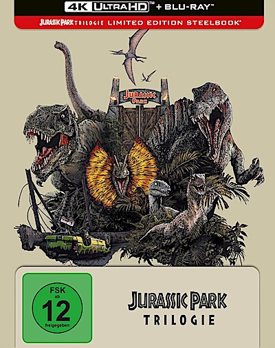 Jurassic Park Trilogie (Steelbook, 4K-UHD & Blu-ray)