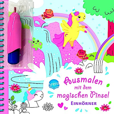 Ausmalen mit dem magischen Pinsel - Einhörner