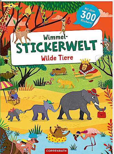Wimmel-Stickerwelt – Wilde Tiere