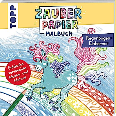 Zauberpapier Malbuch Regenbogen-Einhörner