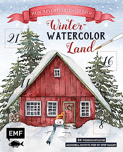 Mein Adventskalender-Buch: Winter-Watercolor-Land