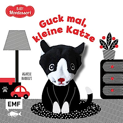 Kontrastbuch für Babys:  Guck mal, kleine Katze