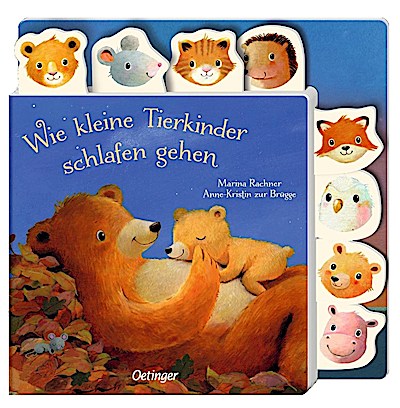 Wie kleine Tierkinder schlafen gehen (Pappe)