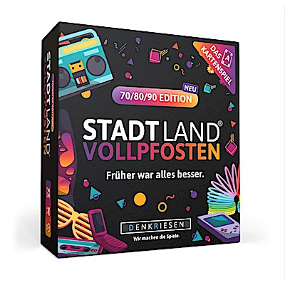 STADT LAND VOLLPFOSTEN® Kartenspiel - 70/80/90 Edition